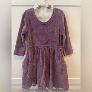 Ruffle Butts purple velvet dress